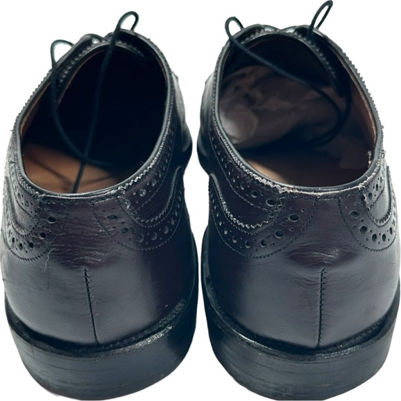 Allen Edmonds Shoes Men's 10D Sanford Derby Bugundy Leather Lace-Ups Cap Toe - Picture 5 of 11